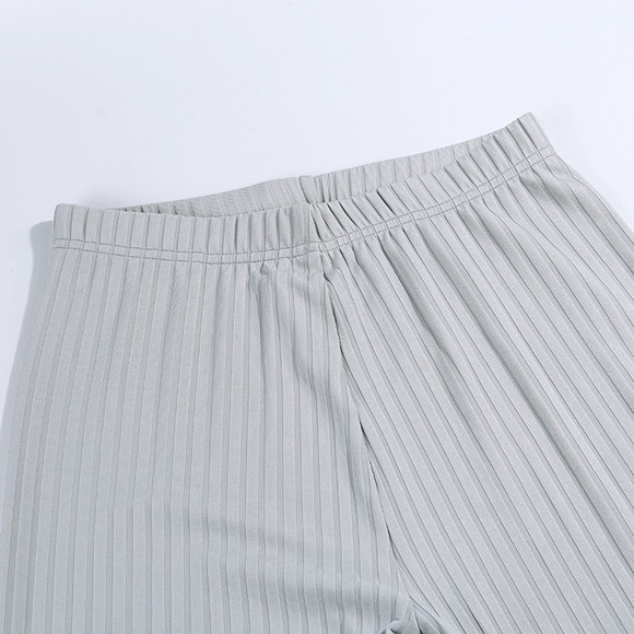 Gray Ribbed Two-Piece Set - Picture 5 of 6